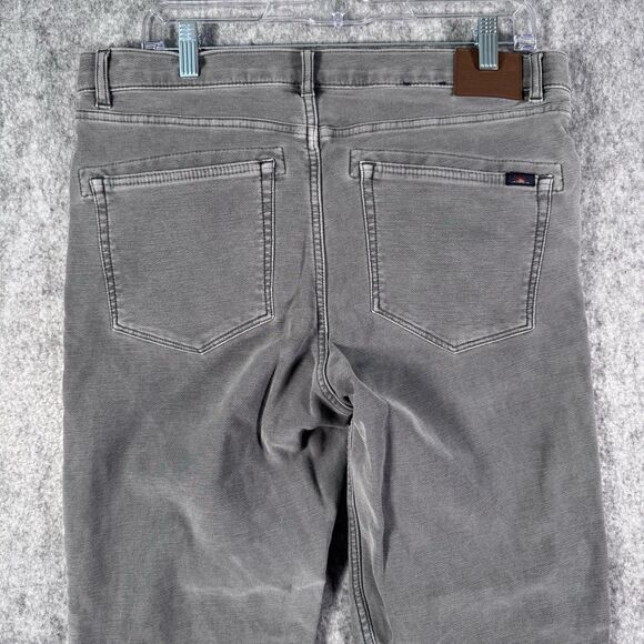 Faherty Stretch Terry 5-Pocket Pants Mens 33x30 Gray Performance Stretch - Picture 14 of 16